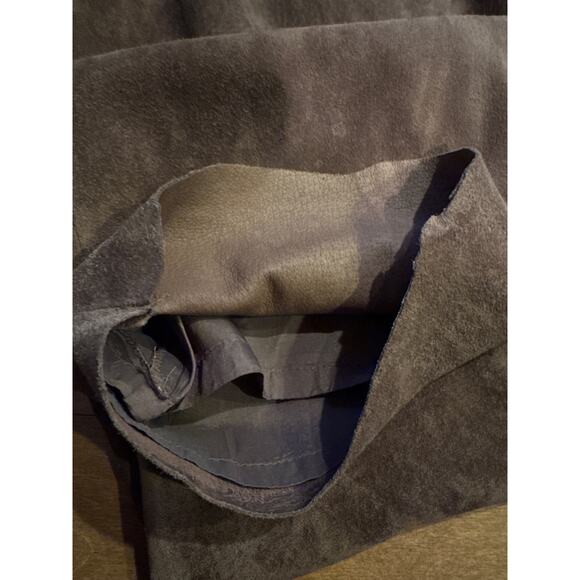 Vintage Kenneth Cole reaction suede leather retro brown high rise lined pants 10 - Picture 13 of 16